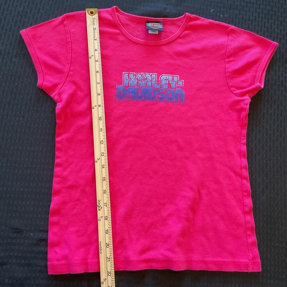 Harley-Davidson Shirt Womens Large Pink Graphic Shepparton Australia Motorcycle - Picture 5 of 7